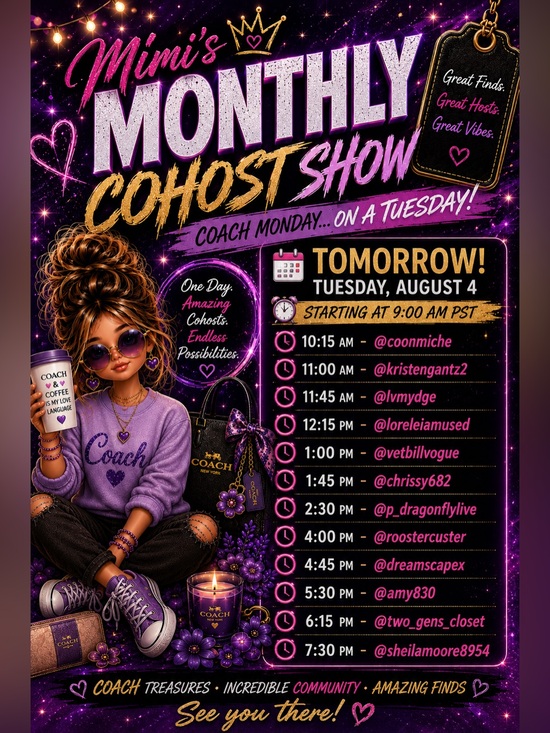 Coach Handbags - Mimi’s August Cohost shows
